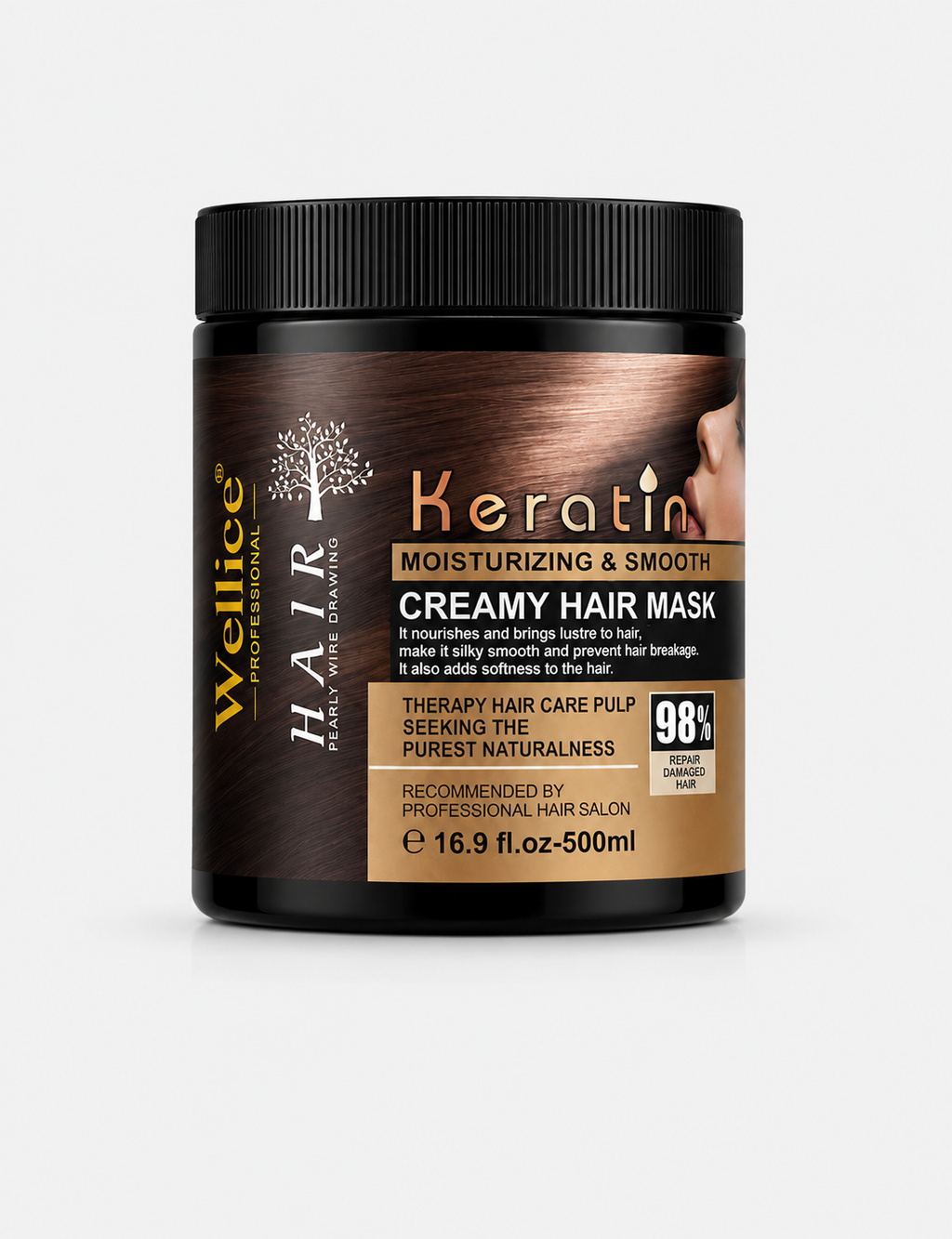 Wellice Keratin Hair Mask – 98% Pure Naturalness