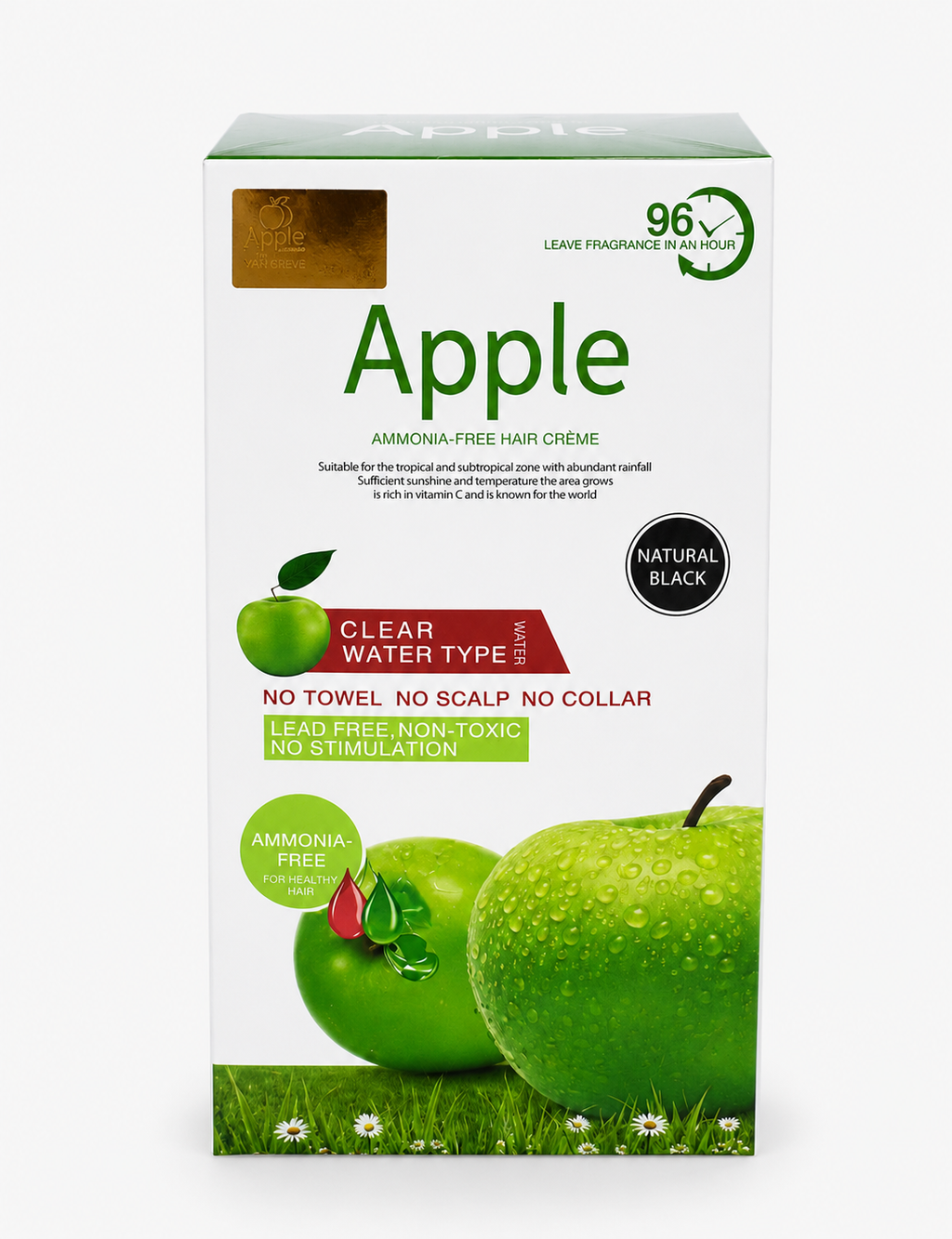 Apple Hair Color – Ammonia-Free, Natural Black, 1000ml