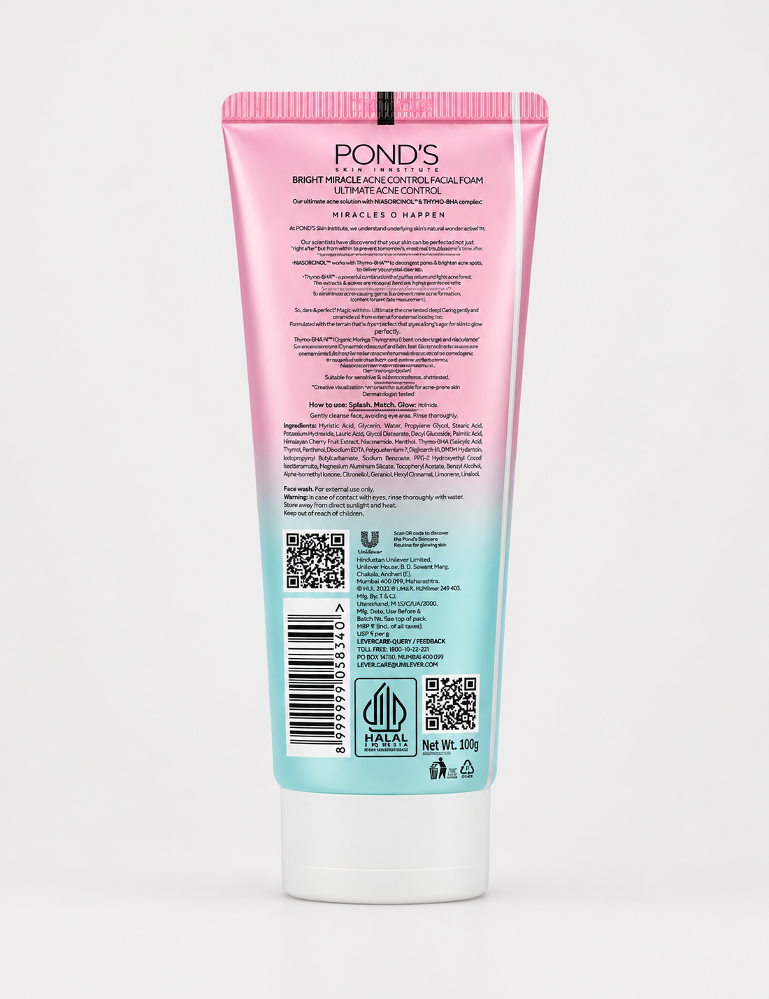 Pond's Bright Miracle Facial Foam – Thymo-BHA