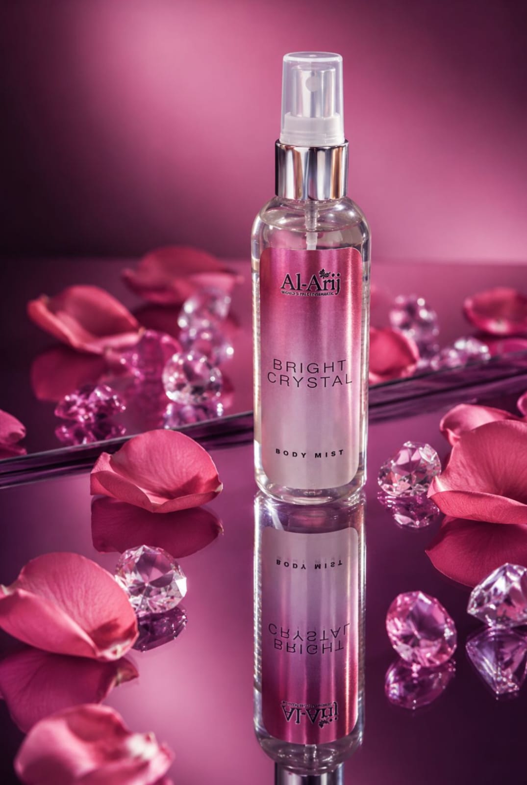 Al-Arij Bright Crystal Body Mist – Luxurious Floral Fresh Fragrance for Women