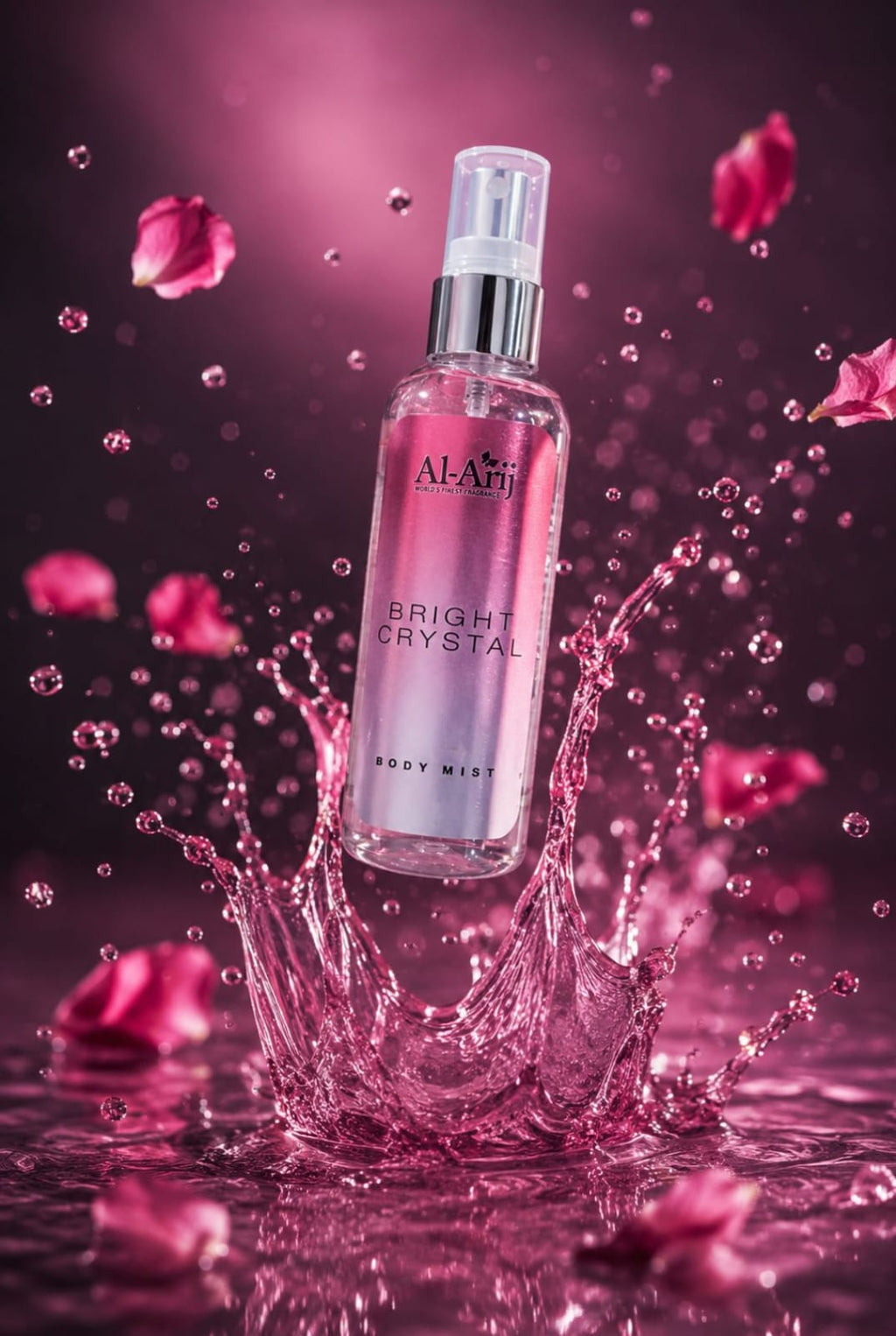 Al-Arij Bright Crystal Body Mist – Luxurious Floral Fresh Fragrance for Women
